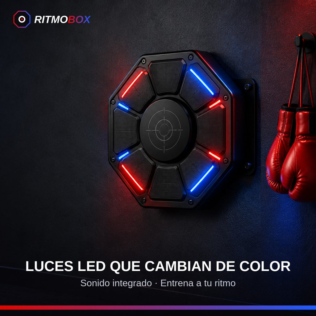 Máquina de Boxeo Musical para Casa con Luces LED