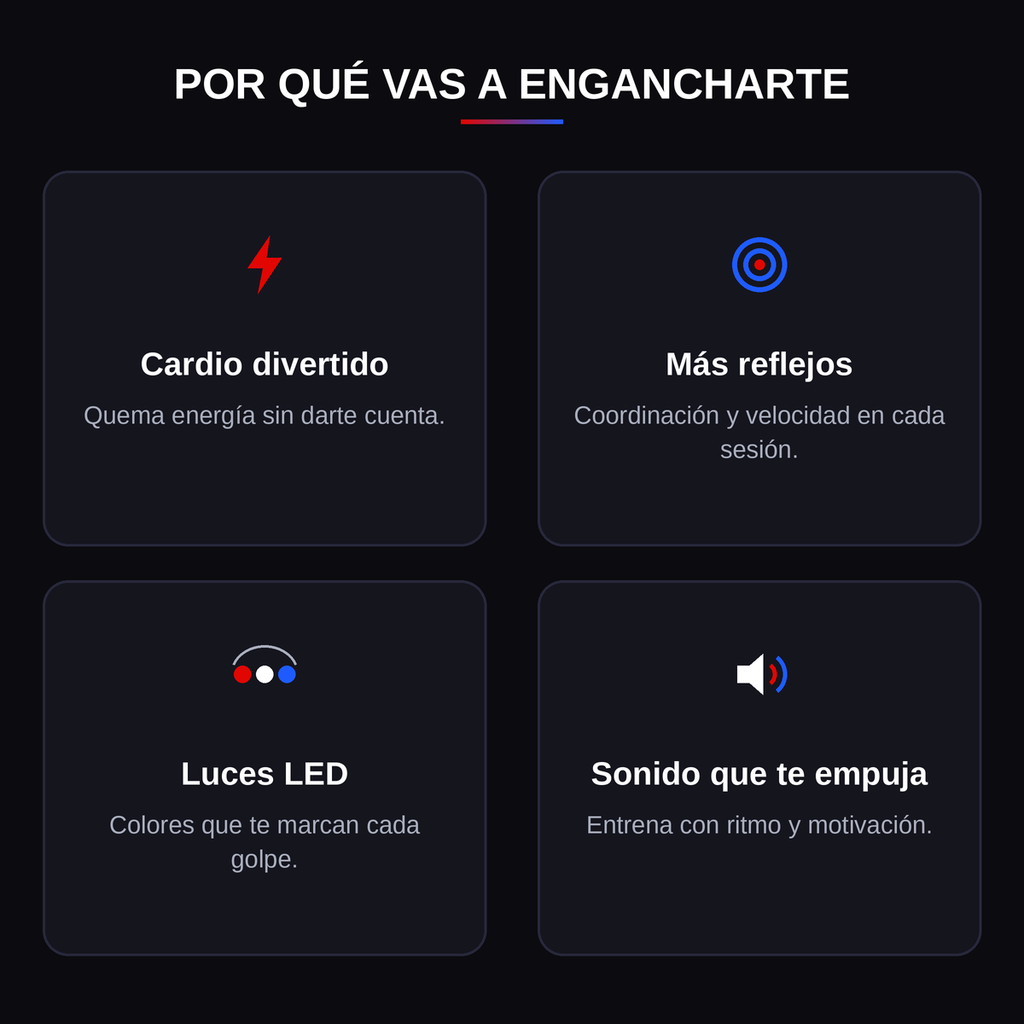 Máquina de Boxeo Musical para Casa con Luces LED
