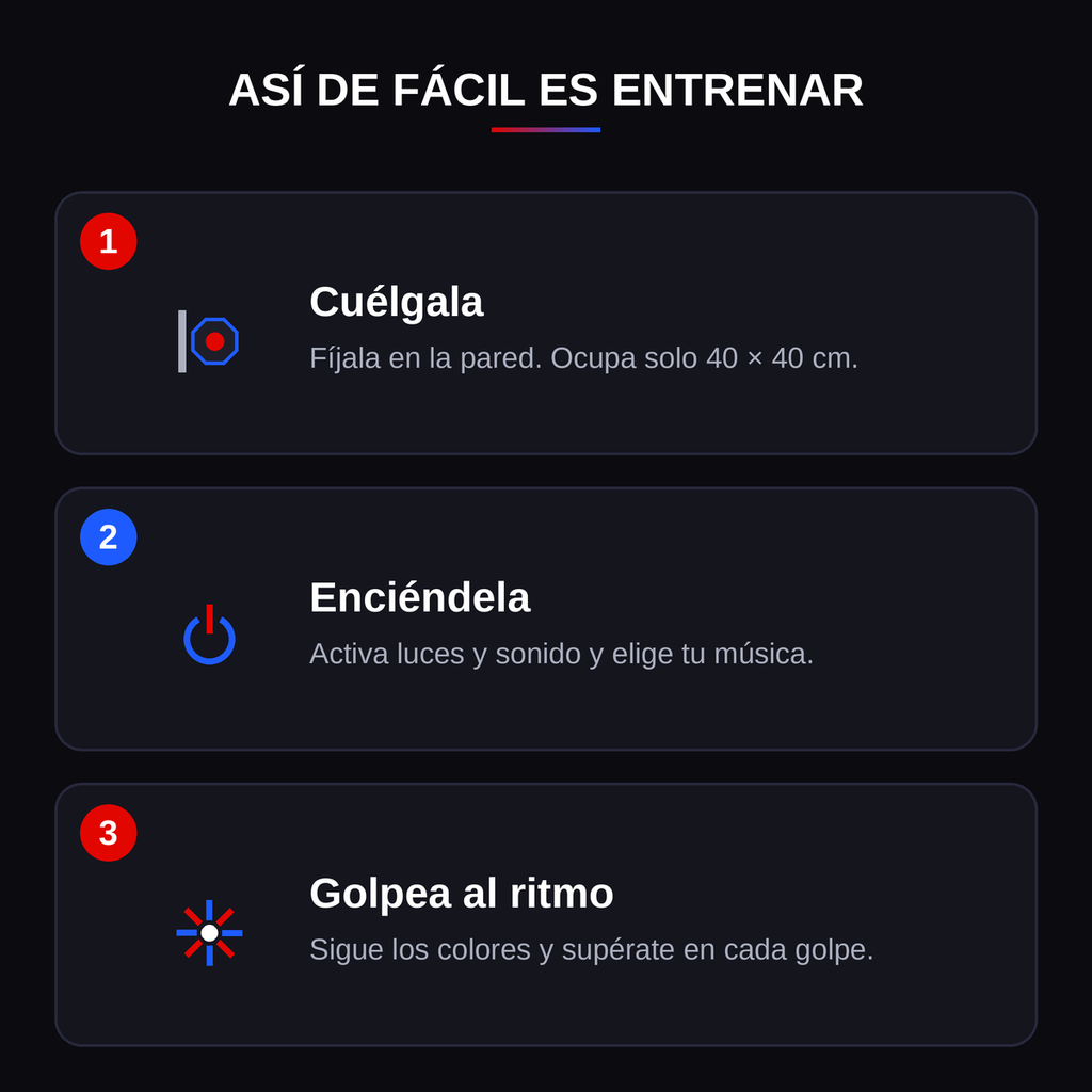 Máquina de Boxeo Musical para Casa con Luces LED