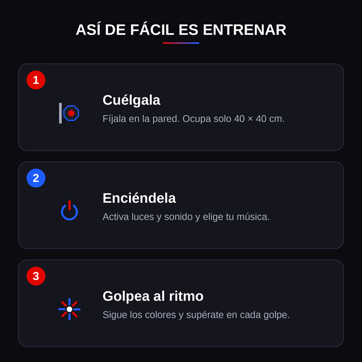 Máquina de Boxeo Musical para Casa con Luces LED