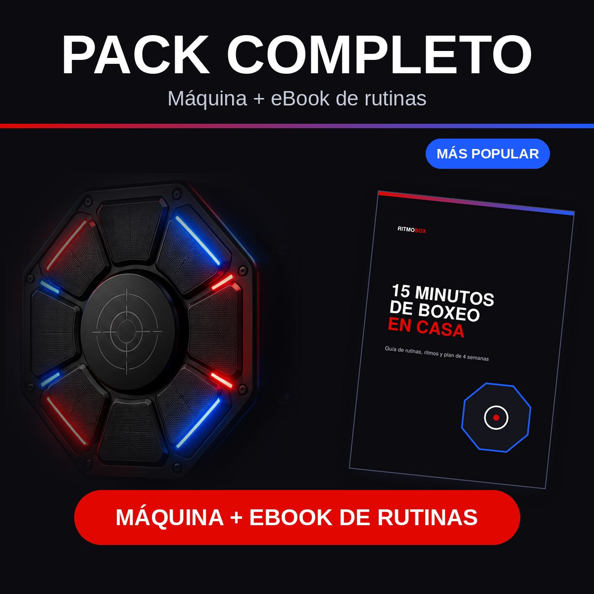 Máquina de Boxeo Musical para Casa con Luces LED